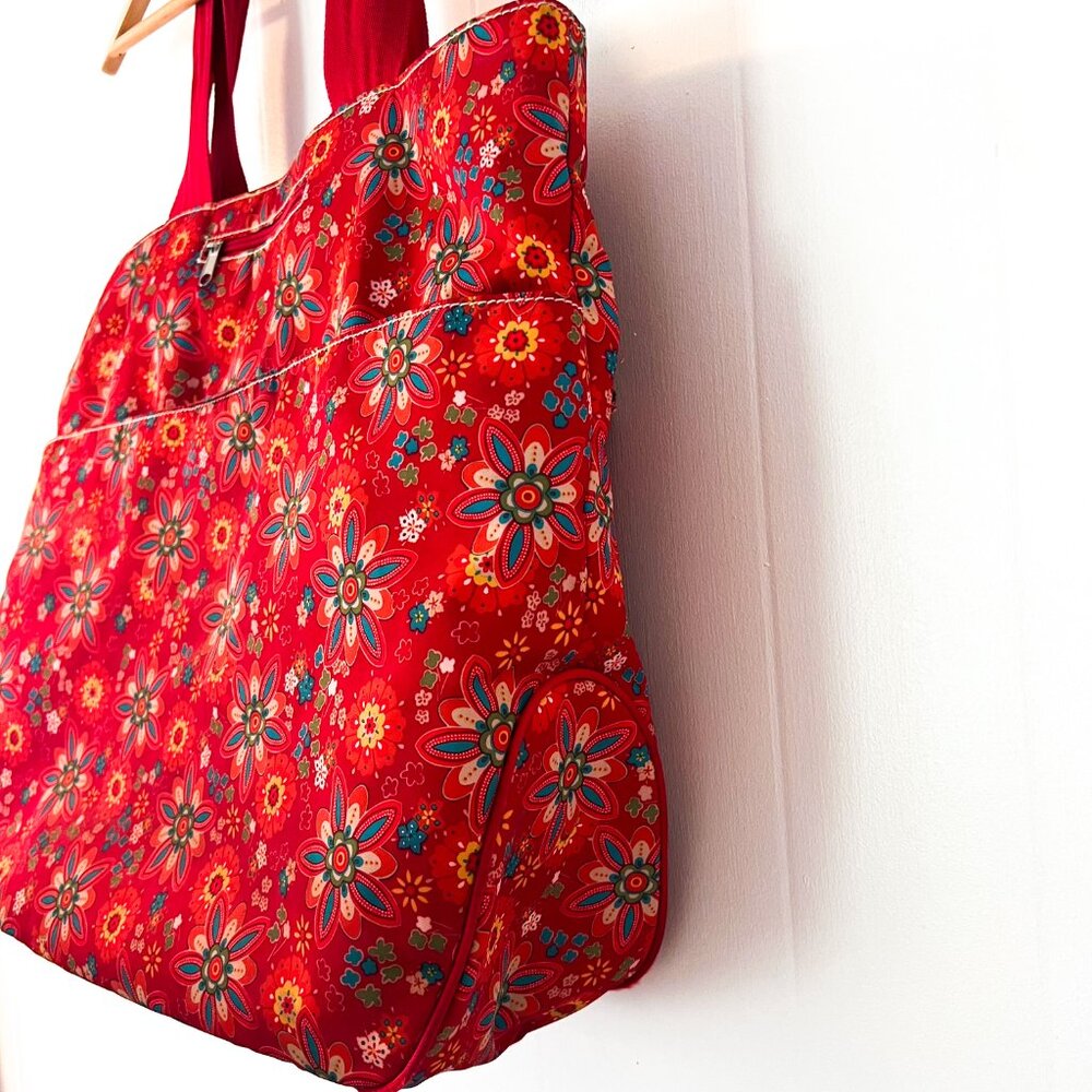 Hadaki Tennis Floral Tote Shoulder Bag - Picture 6 of 16